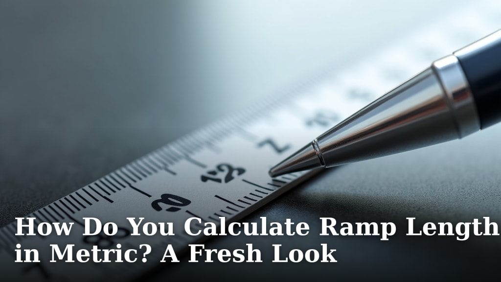 How Do You Calculate Ramp Length in Metric? A Fresh Look
