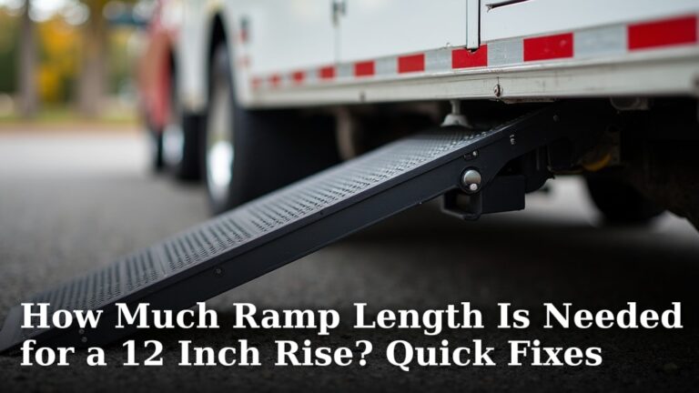 How Much Ramp Length Is Needed for a 12 Inch Rise? Quick Fixes
